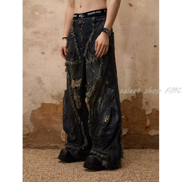 楽天市場】PERSONSOUL* 23FW Alians Dirty Jeans デニムパンツ デニム 