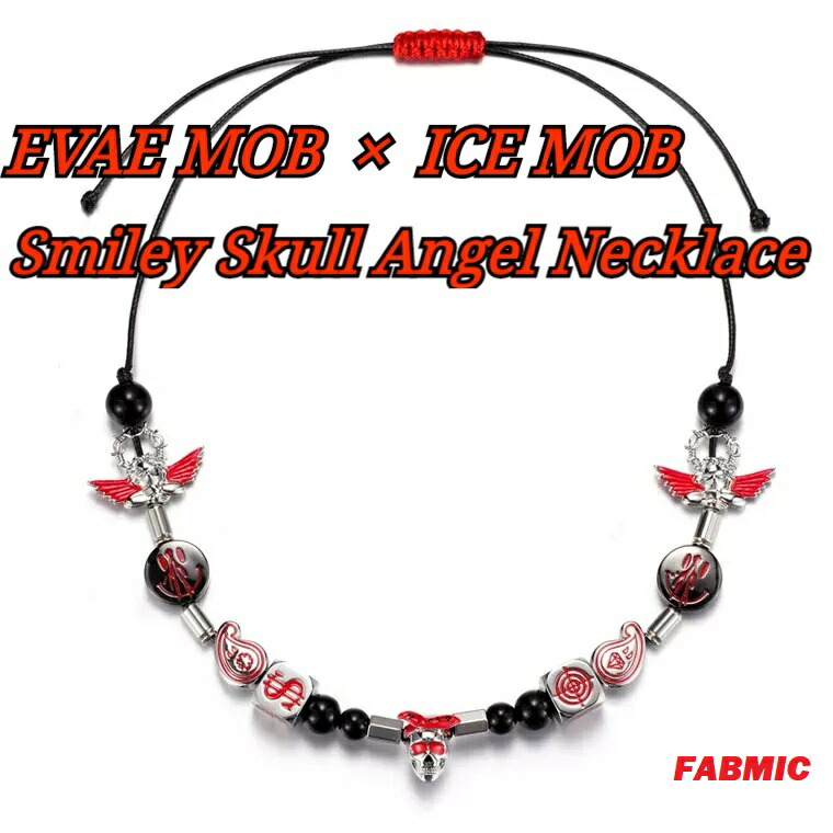 楽天市場】EVAE MOB × ICE MOB Angel Skull Smiley Necklace