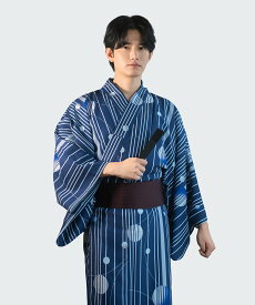 (18)浴衣 メンズ ゆかた M L LL 男性浴衣 花火大会 夏祭り 父の日 プレゼント ポリエステル100％