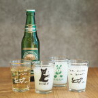 【你好我好】台湾ビールグラス（熊、パンダ、黒猫、白猫）