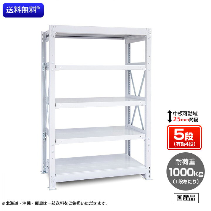 楽天市場】【送料無料】 業務用スチールラック ボルト式・単体型 耐 