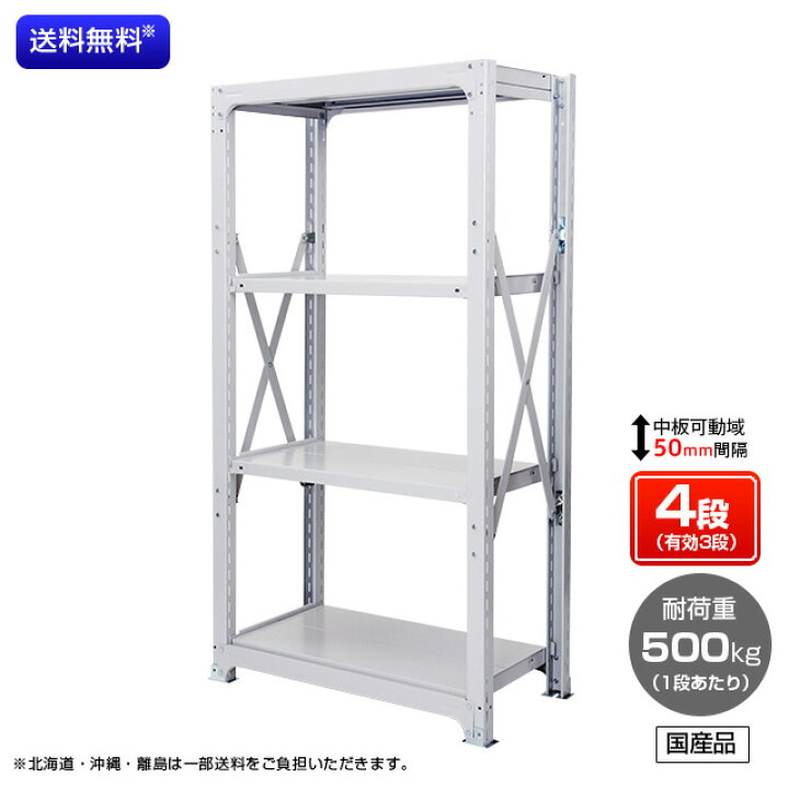 楽天市場】【送料無料】 業務用スチールラック ボルト式・単体型 耐 