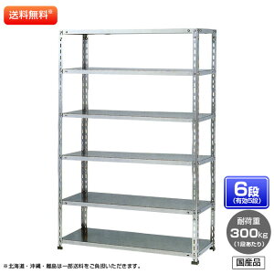 【送料無料】 ≪ステンレス製だから錆びに強い!300kg/段 SUS430 中量ボルトレスステンレス棚・単体型≫ 【高さ1200 x 横幅1200 x 奥行600 x 棚板6枚(有効段数5段)】