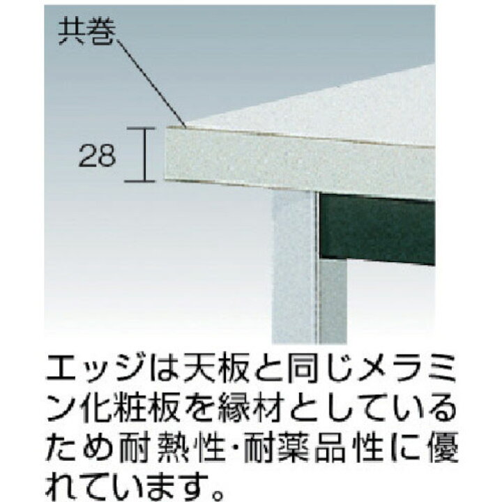 楽天市場】【トラスコ】会議用テーブル 1500X900XH700 角 