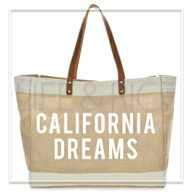 [SEVEN ISLAND] 【BR002】バーラップトートバッグ Burlap tote bag/California Dreams Beach Bag カリフォルニアドリームス【California】【カリフォルニア】【セブンアイランド】【SS0604】