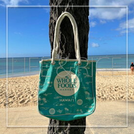 WHOLE FOODS MARKET ホールフーズマーケット エコバッグ【ハワイ限定】(ティール) /マーメイドグリーン/ ヤシの木/ ワンサイズ【ハワイ直輸入】【正規品】[039]