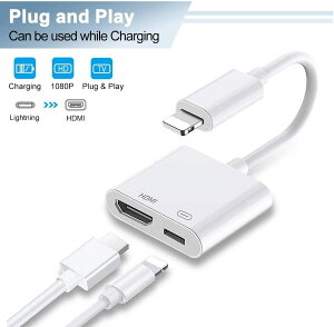 iphone HDMI ϊ A_v^[ Lightning HDMI ڑ P[u hdmi av A_v^ av/TV iphone er ڑ ݒsv 掿  o iOS 12 13 Ή