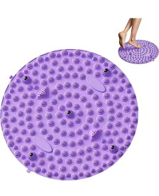 足ツボマット Ziifun 指圧ボード 足裏マッサージ 足ツボ押し フットマッサージャーマット 家庭用 人間工学 足ツボ マット 疲労軽減 足つぼ 指圧マット パープル (35cm)