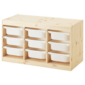 IKEA イケア おもちゃ収納 おもちゃ箱 子供収納 IKEA TROFAST トロファスト 収納コンビネーション 北欧　スウェーデン 子供部屋（小ケース9個）