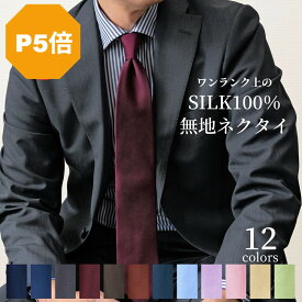 【お買い物マラソンP5倍】ネクタイ 無地 シルク 100％ ジャガードネクタイ ソリッドネクタイ 赤 青 ネイビー ブルー ワイン グレー グリーン イエロー オレンジ 撥水 フォーマルネクタイ メンズ 男性 ビジネス フォーマル おしゃれ ギフト プレゼント 春夏 秋冬