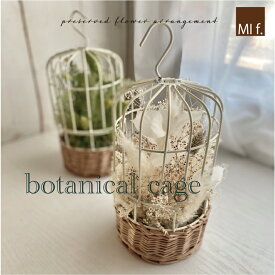 プリザーブドフラワー　インテリア　新築祝い　 グリーン 【Botanical cage ボタニカルケージ】送料無料（ただし北海道＋660円 沖縄＋880円別途）　￥平日13時までのご注文で即日発送致します【造花は一切使っていません】