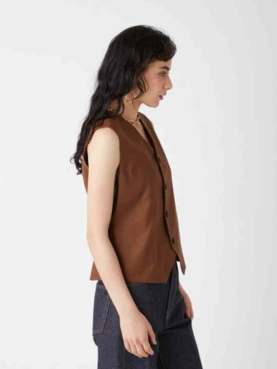 楽天市場 後バックルベルトスーツベスト Mila Owen ミラオーウェン コート ジャケット ベスト ブラック レッド 先行予約 送料無料 Rakuten Fashion Mila Owen