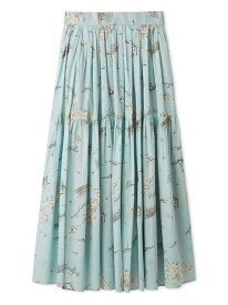 【SALE／50%OFF】【ウォッシャブル】Hampts地図柄ティアードマキシスカート Mila Owen ミラオーウェン スカート ロング・マキシスカート【RBA_E】【送料無料】[Rakuten Fashion]
