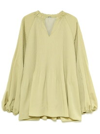 【SALE／50%OFF】プリーツデザインカフタンブラウス Mila Owen ミラオーウェン トップス シャツ・ブラウス ホワイト グリーン ピンク【RBA_E】【送料無料】[Rakuten Fashion]