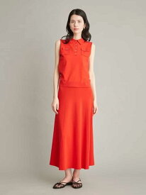 【SALE／50%OFF】【WEB限定カラー】金釦ノースリポロニットスカートSET UP Mila Owen ミラオーウェン トップス その他のトップス ブラック レッド【RBA_E】【送料無料】[Rakuten Fashion]