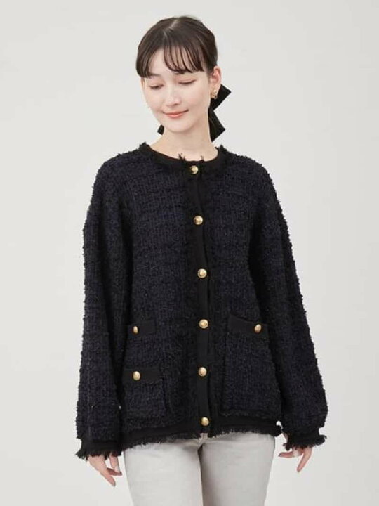 楽天市場】【SALE／50%OFF】ツイードニットジャケット Mila Owen ミラ 