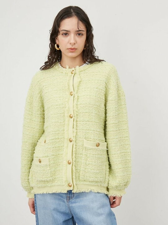 楽天市場】【SALE／50%OFF】ツイードニットジャケット Mila Owen ミラ 