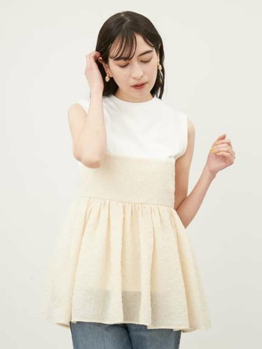 楽天市場】【SALE／20%OFF】タンクレイヤードペプラムキャミSET 