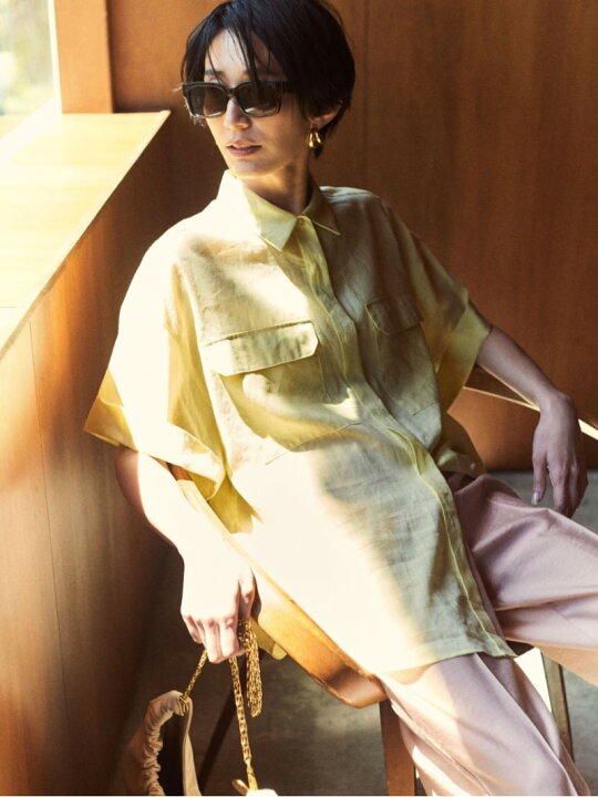 楽天市場】【SALE／40%OFF】綿麻BIGポケット半袖シャツ Mila Owen ミラ 