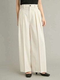 【MILA PANTS】【UVカット】クールタッチ後ろゴム2タックワイドパンツ Mila Owen ミラオーウェン パンツ その他のパンツ ホワイト ブラック【送料無料】[Rakuten Fashion]
