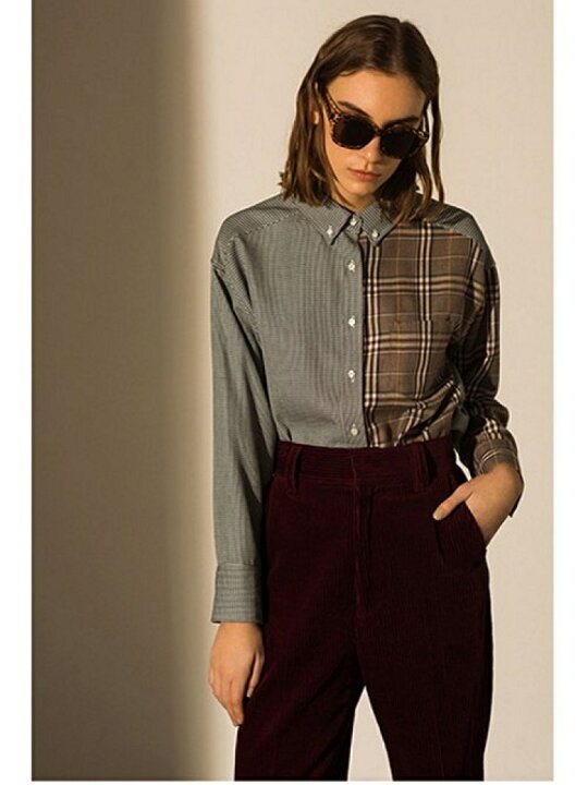 楽天市場】【SALE／45%OFF】抜け感裾段差チェックシャツ Mila Owen  