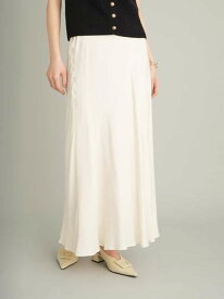 ウエストゴムキュプラナロースカート Mila Owen ミラオーウェン スカート ロング・マキシスカート ベージュ【送料無料】[Rakuten Fashion]