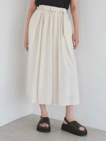 ウエストゴムタックフレアスカート Mila Owen ミラオーウェン スカート ロング・マキシスカート ブラック【送料無料】[Rakuten Fashion]
