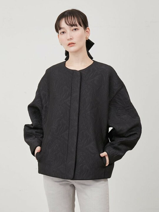 楽天市場】【SALE／50%OFF】膨れジャガードコクーンブルゾン Mila Owen 