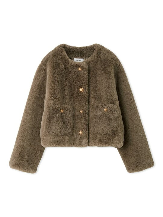 楽天市場】【SALE／50%OFF】金ボタンクロップドファージャケット Mila 
