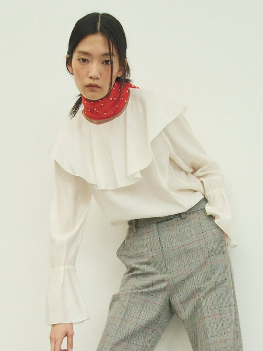楽天市場】【SALE／50%OFF】ラッフルカラーシアーブラウス Mila Owen 