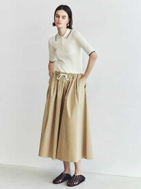 【SALE／50%OFF】【WEB&一部店舗限定カラー】ポロニット×タックフレアスカートドッキングワンピース Mila Owen ミラオーウェン ワンピース・ドレス ワンピース ブラック グレー【RBA_E】【送料無料】[Rakuten Fashion]