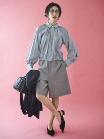 【SALE／50%OFF】トリミングハーフキュロットパンツ Mila Owen ミラオーウェン パンツ その他のパンツ グレー ネイビー ベージュ【RBA_E】【送料無料】[Rakuten Fashion]