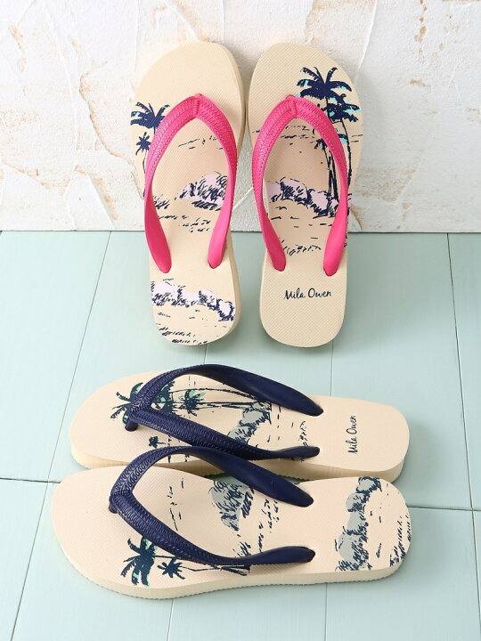 楽天市場】【SALE／42%OFF】総柄ビーチサンダル Mila Owen ミラ  