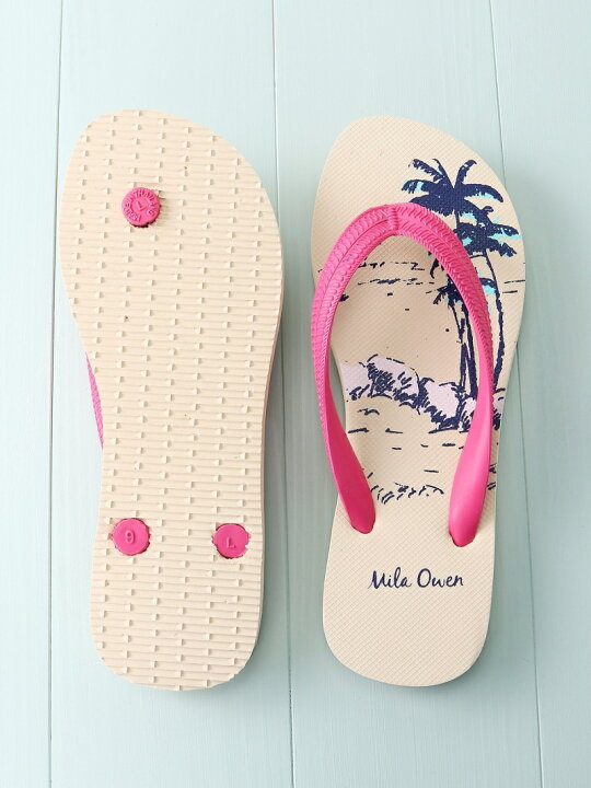 楽天市場】【SALE／42%OFF】総柄ビーチサンダル Mila Owen ミラ  