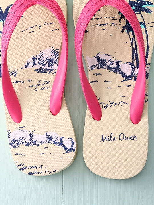 楽天市場】【SALE／42%OFF】総柄ビーチサンダル Mila Owen ミラ  
