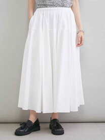【SALE／50%OFF】ウエストボリュームフレアスカート Mila Owen ミラオーウェン スカート ロング・マキシスカート ネイビー ベージュ グレー ホワイト【RBA_E】【送料無料】[Rakuten Fashion]