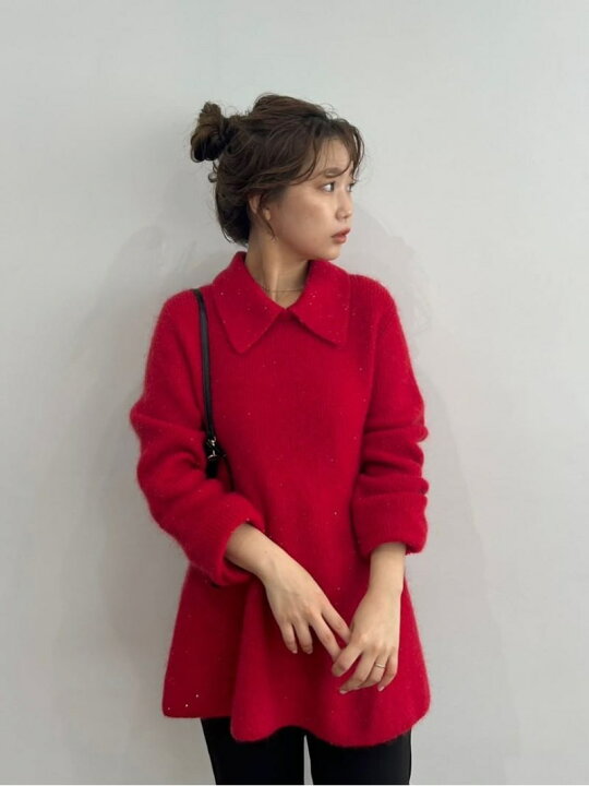 楽天市場】【SALE／50%OFF】衿付きペプラムニットプルオーバー【手洗い 