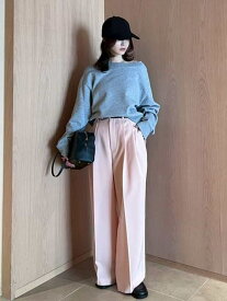 【SALE／50%OFF】ドライタッチ2タックワイドパンツ Mila Owen ミラオーウェン パンツ その他のパンツ ピンク ブラック【RBA_E】【送料無料】[Rakuten Fashion]