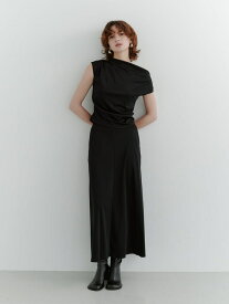 シルキータッチトップス×スカートSET UP Mila Owen ミラオーウェン トップス その他のトップス ベージュ ブラック【送料無料】[Rakuten Fashion]