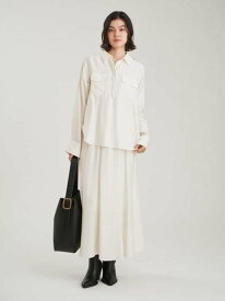 シルキータッチシャツ×ナロースカートSET UP Mila Owen ミラオーウェン トップス その他のトップス【送料無料】[Rakuten Fashion]
