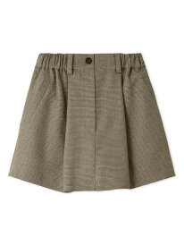 チェックパターンミニスカートライクパンツ Mila Owen ミラオーウェン パンツ その他のパンツ ベージュ【送料無料】[Rakuten Fashion]