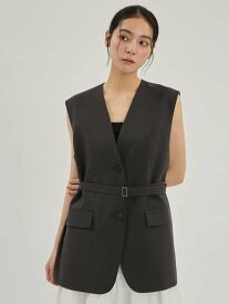 共ベルト付きベスト Mila Owen ミラオーウェン トップス ベスト・ジレ【送料無料】[Rakuten Fashion]