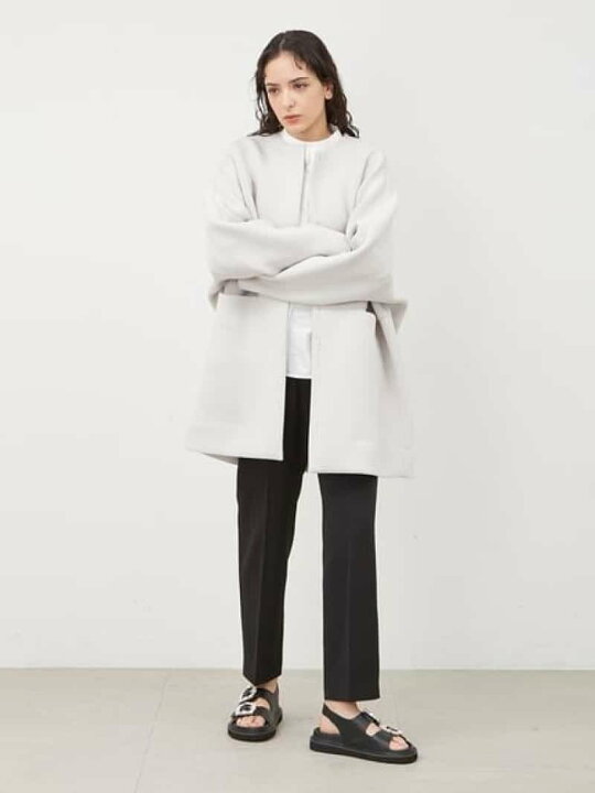 楽天市場】【SALE／50%OFF】ノーカラーコクーンハーフ丈ポンチコート 