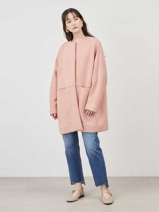 楽天市場】【SALE／50%OFF】ノーカラーコクーンハーフ丈ポンチ 