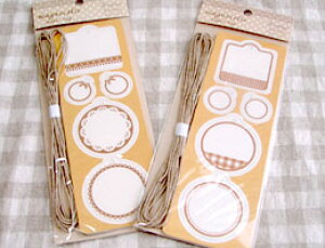 ハンドメイドのラッピングにミニョコリ クラフトペーパーミニタグセット【ナチュラル 雑貨 タグ ハンドメイド プレゼント】