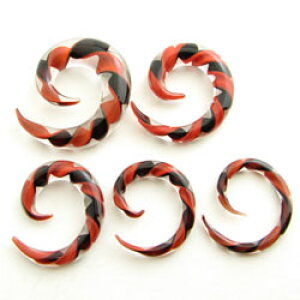 ボディピアス ガラス製変形 クロー 0G 2G 4G 6G 8G acl402