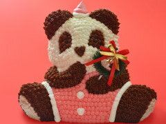 まだ間に合う!!クリスマス　マイルストーン サンタパンダ（クリスマス　クリスマスケーキ　デコレーション　ギフト　プレゼント　サプライズ　かわいい）