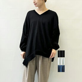 [SALE] RIM.ARK リムアーク V-neck wide knit PO 460GSS70-0210 [定価15400円]