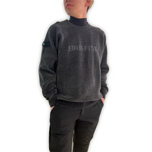 BRIEFING(u[tBO) MENfS MOLE YARN LOGO CREWNECK KNIT 2025H~V