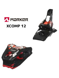 あす楽【マーカー】MARKER XCOMP12 BLK/FLO-RED スキー ビンディング ブレーキ幅70mm レースカテゴリー